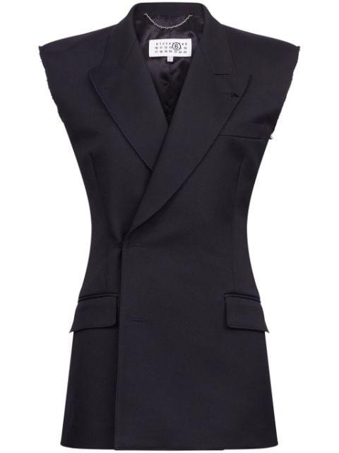 raw-cut edge waistcoat by MM6 MAISON MARGIELA