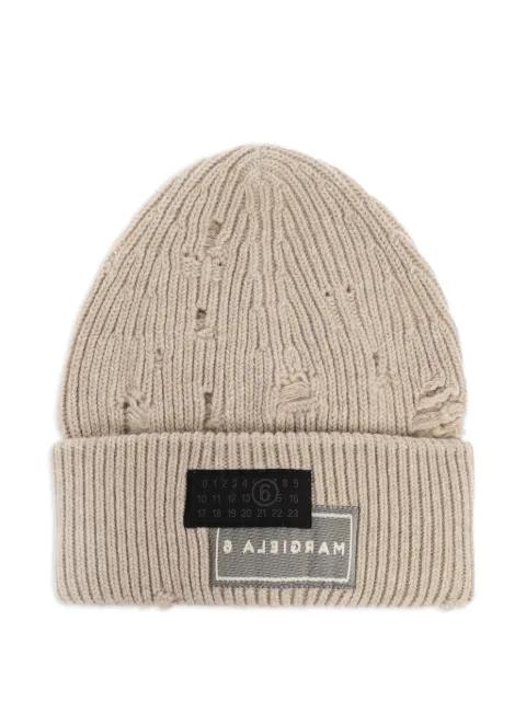 ribbed beanie by MM6 MAISON MARGIELA