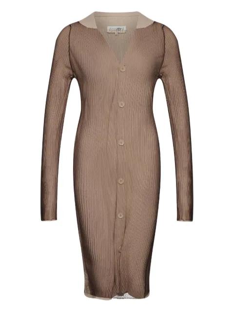 ribbed buttoned cardigan dress by MM6 MAISON MARGIELA