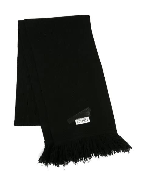 ribbed fringed scarf by MM6 MAISON MARGIELA