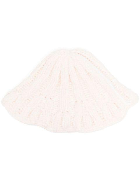 ribbed knit bucket hat by MM6 MAISON MARGIELA