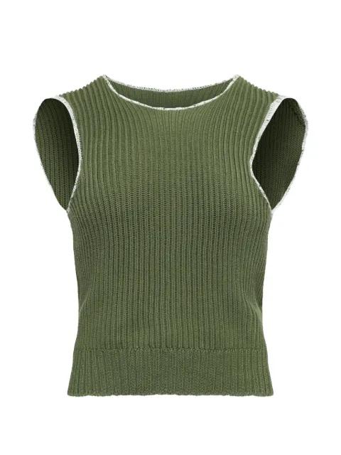 ribbed stitch sleeveless tank top by MM6 MAISON MARGIELA