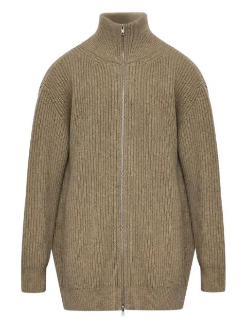 ribbed zip-up jacket by MM6 MAISON MARGIELA
