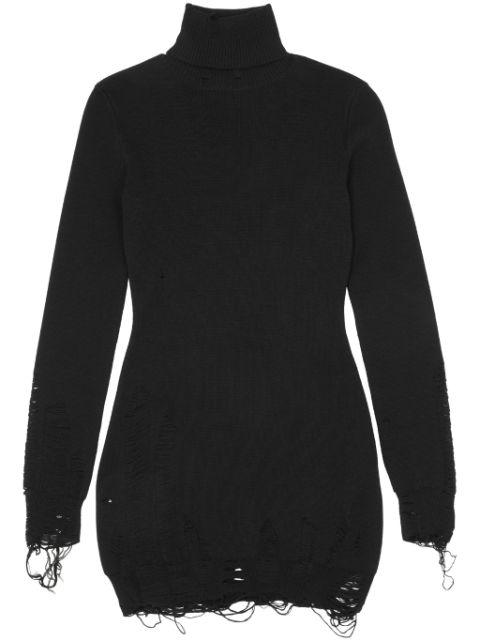 ripped-detailing mini dress by MM6 MAISON MARGIELA