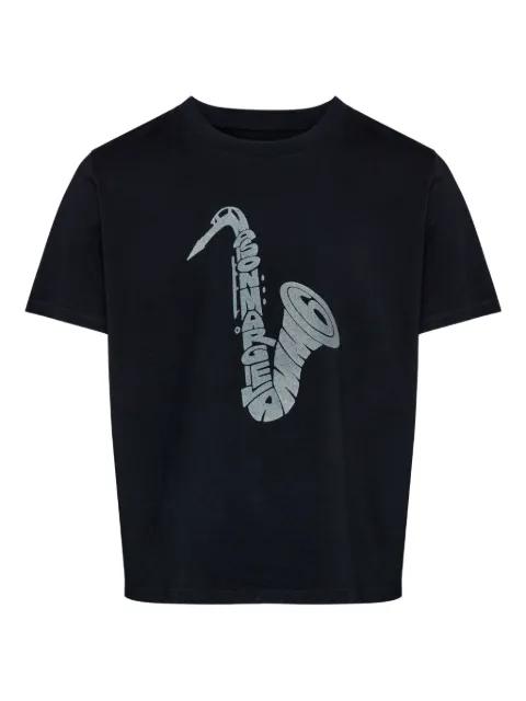 saxophone-print T-shirt by MM6 MAISON MARGIELA