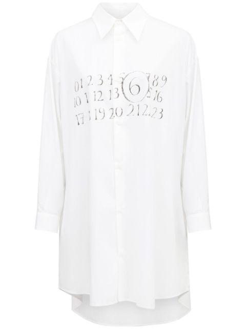 signature numbers motif shirt dress by MM6 MAISON MARGIELA