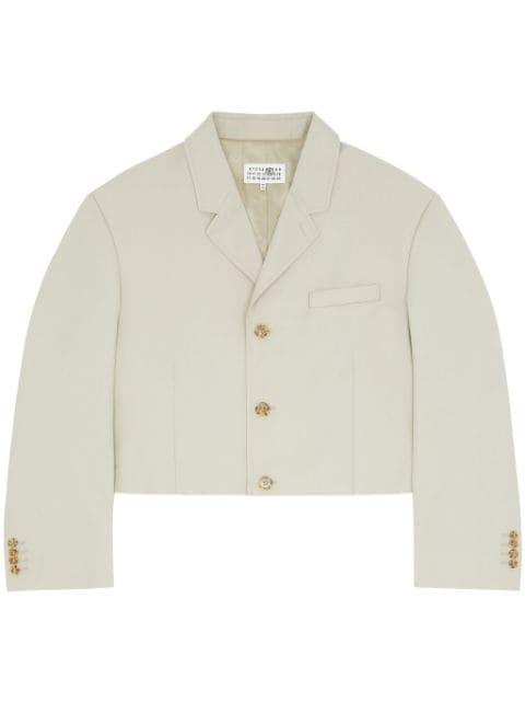 single-breasted cropped blazer by MM6 MAISON MARGIELA