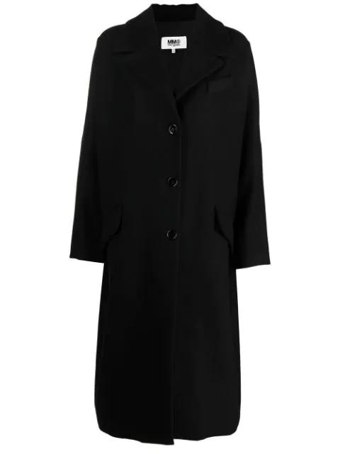 single-breasted felted coat by MM6 MAISON MARGIELA