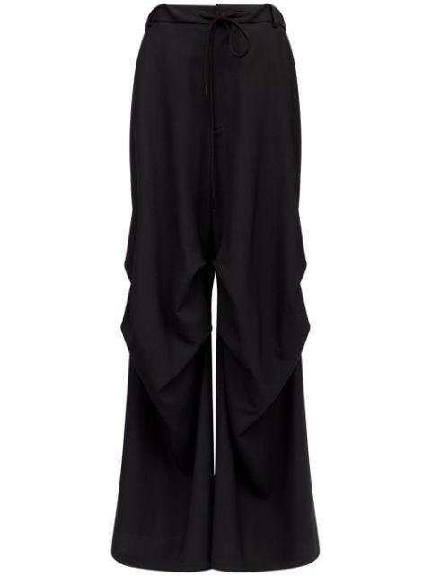 single-stitch logo flared trousers by MM6 MAISON MARGIELA