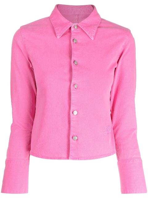 slim-fit long-sleeve shirt by MM6 MAISON MARGIELA