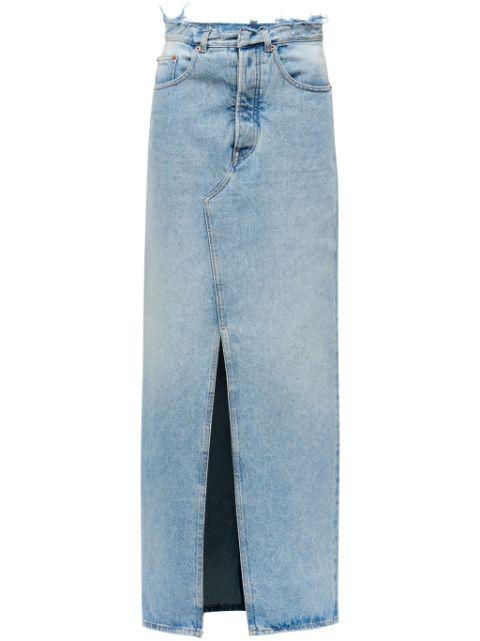 slit denim maxi-skirt by MM6 MAISON MARGIELA