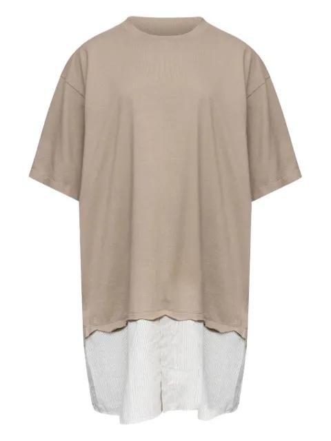 striped-panel mini T-shirt dress by MM6 MAISON MARGIELA