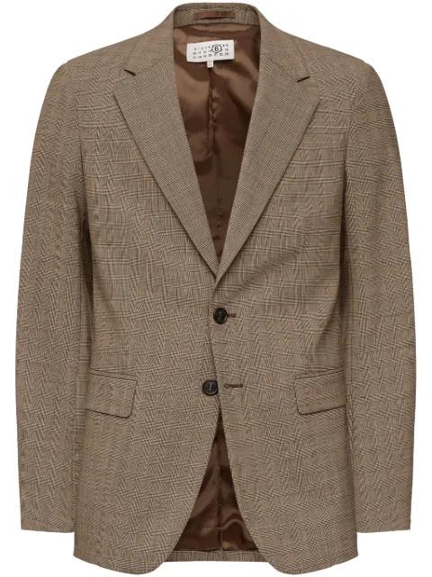 tartan-pattern blazer by MM6 MAISON MARGIELA
