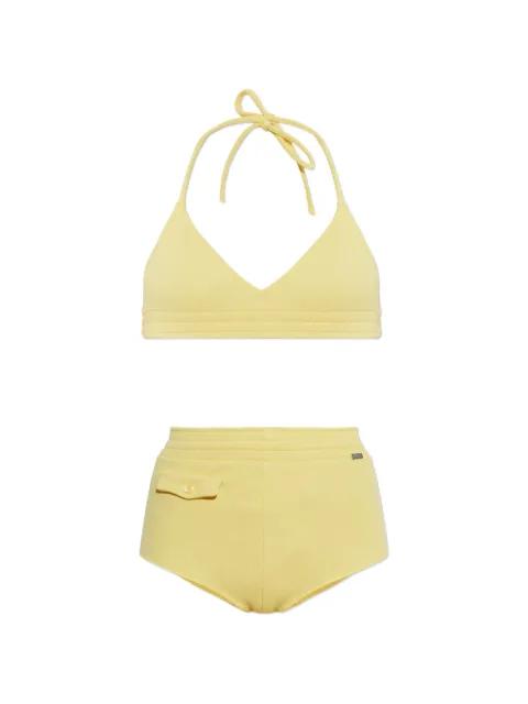 textured halterneck bikini by MM6 MAISON MARGIELA