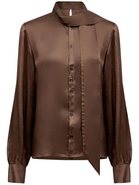tie-neck satin shirt by MM6 MAISON MARGIELA
