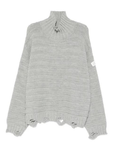 turtleneck frayed sweater by MM6 MAISON MARGIELA