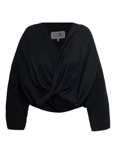 twisted V-neck blouse by MM6 MAISON MARGIELA