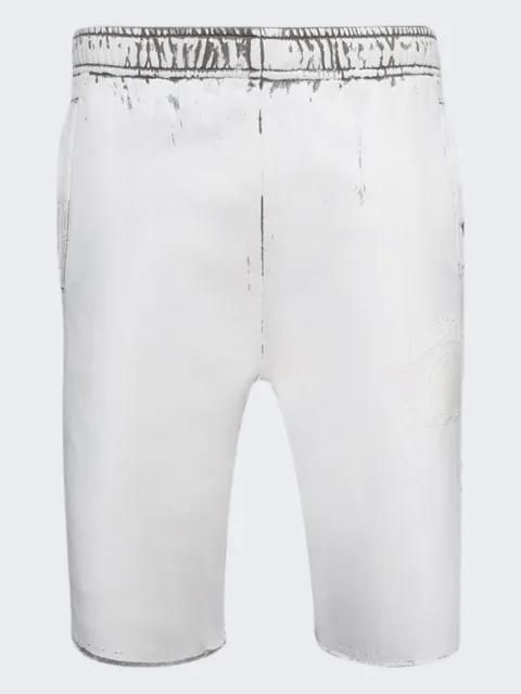 two-tone frayed shorts by MM6 MAISON MARGIELA