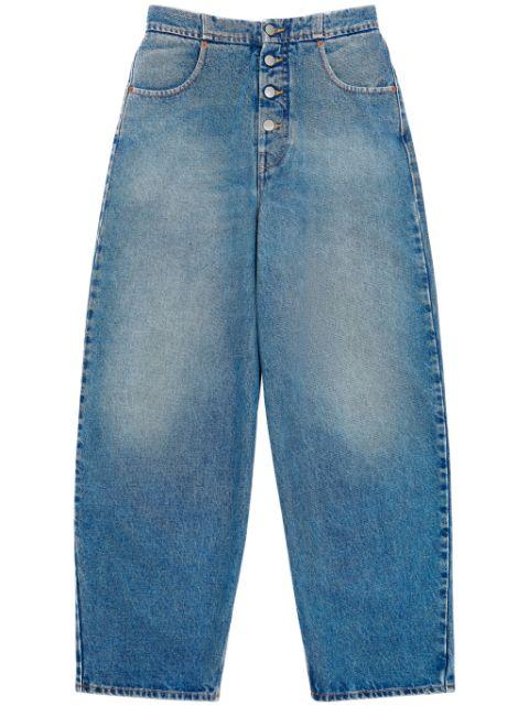 wide-leg cotton jeans by MM6 MAISON MARGIELA