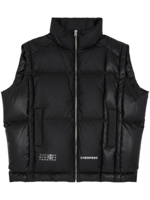 x Chen Peng logo-print padded gilet by MM6 MAISON MARGIELA