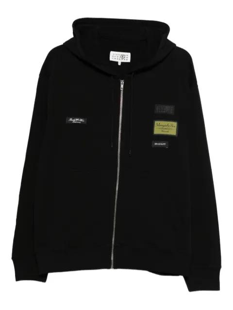 zip appliqué hoodied knitwear by MM6 MAISON MARGIELA