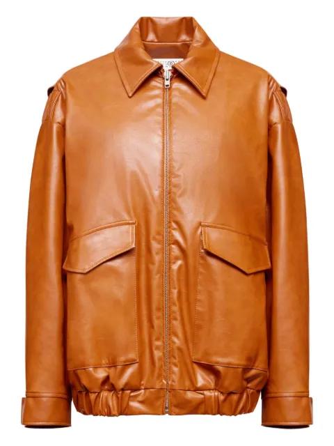 zip-up leather jacket by MM6 MAISON MARGIELA
