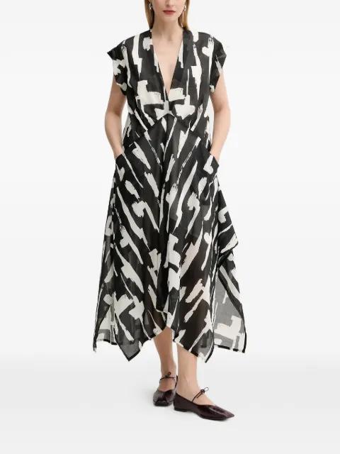 V-neck graphic dress by MMC STUDIO