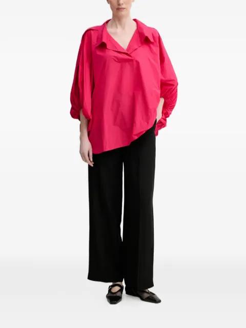 balloon-sleeve V-neck top by MMC STUDIO