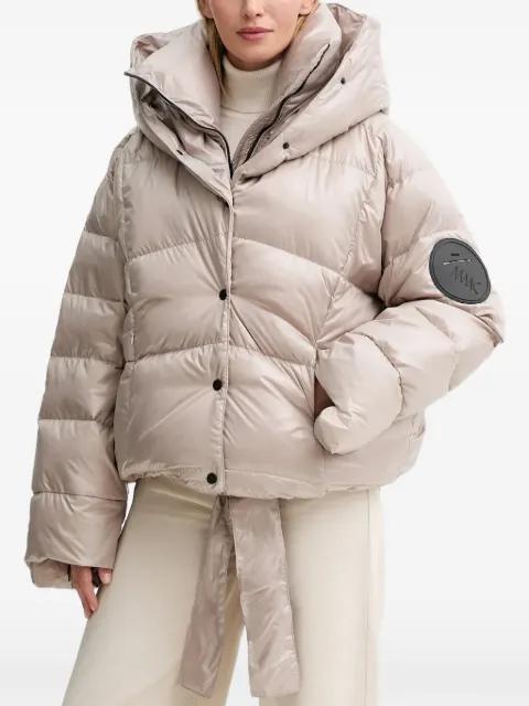 hoodied quilted jacket by MMC STUDIO