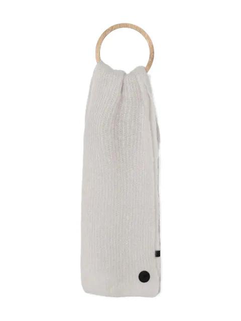 textured logo-patch scarf by MMC STUDIO