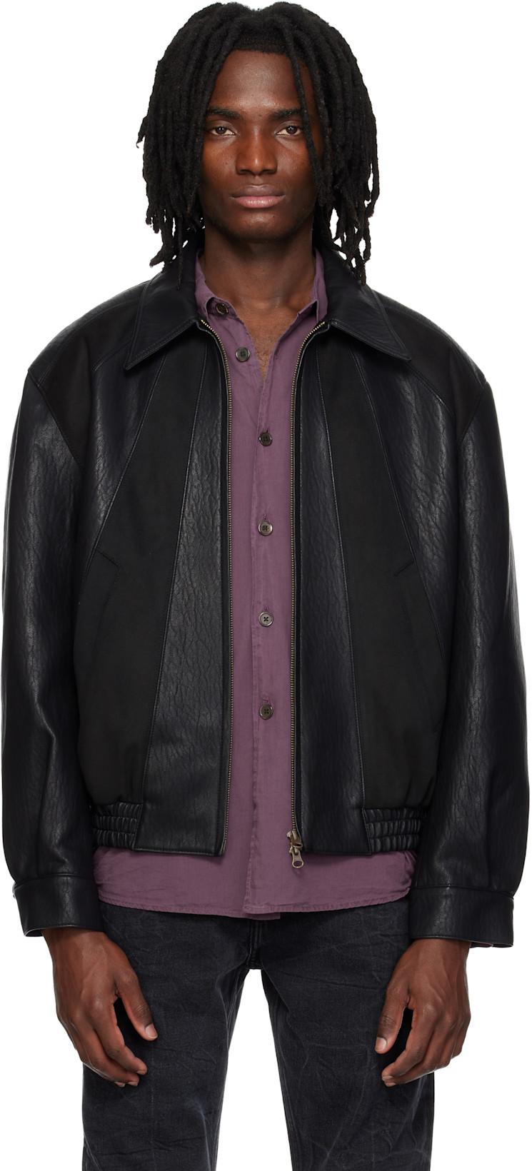 Black Rodeo Faux-Leather Jacket by MMIC