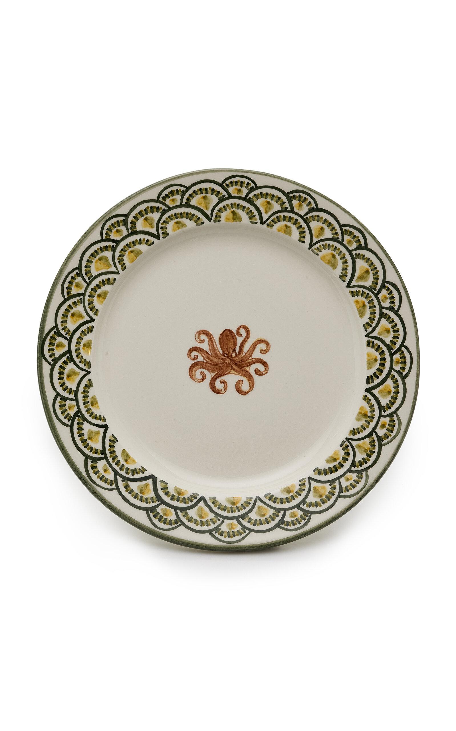 Moda Domus - Aperitivo Set-of-Four Ceramic Dinner Plates - Multi - Moda Operandi by MODA DOMUS