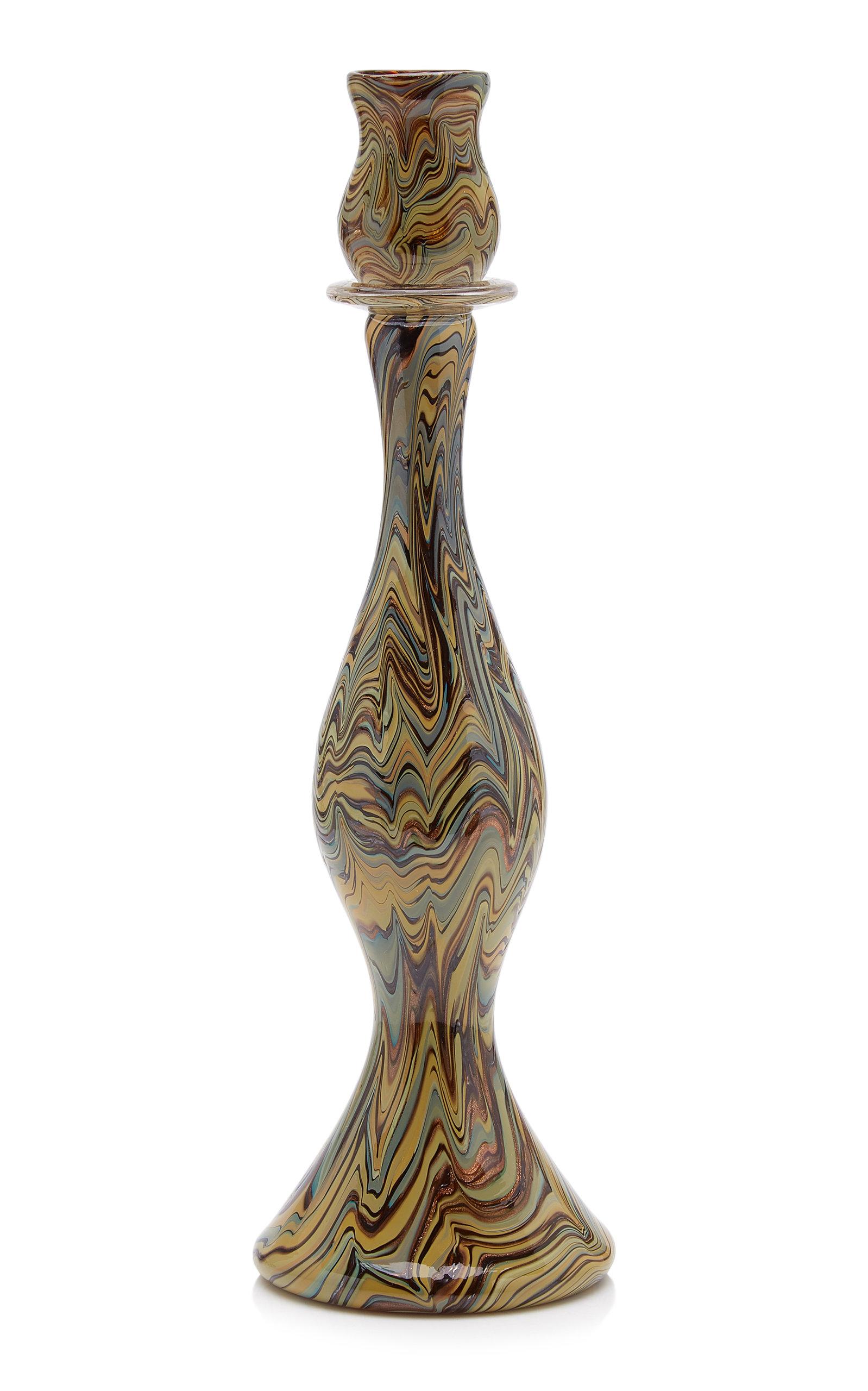 Moda Domus - Calcedonio Glass Candlestick - Neutral - Moda Operandi by MODA DOMUS