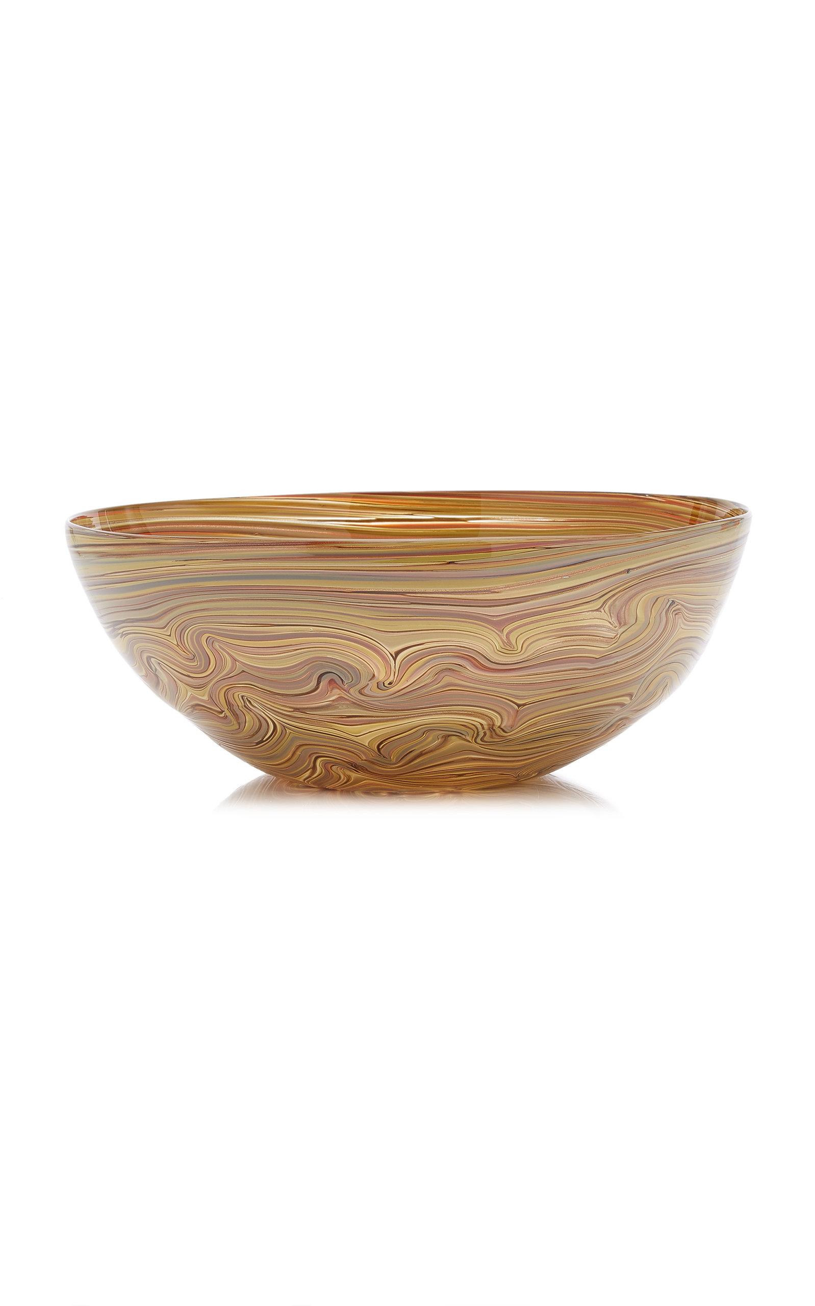 Moda Domus - Calcedonio Glass Salad Bowl - Neutral - Moda Operandi by MODA DOMUS