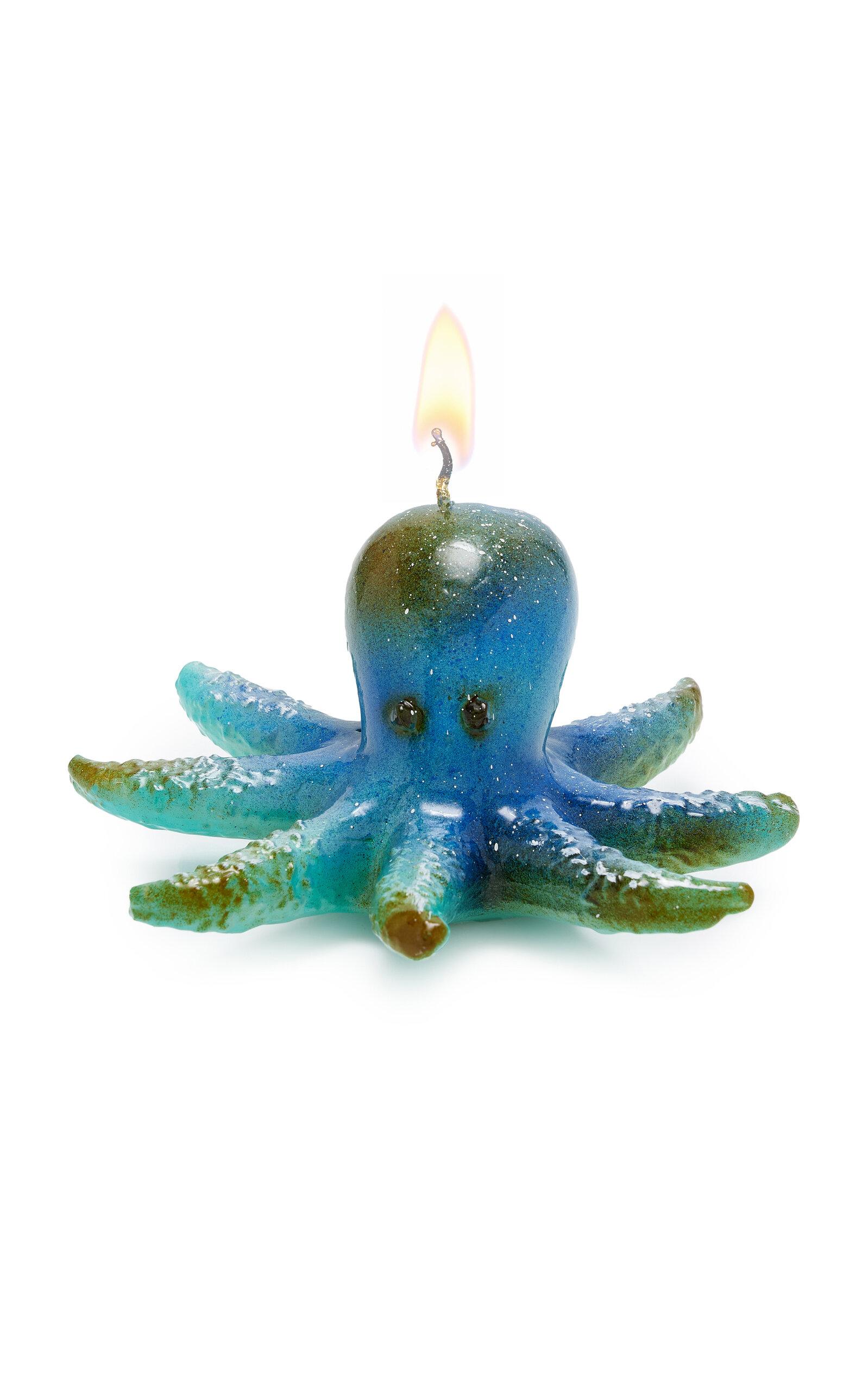 Moda Domus - Exclusive La Isla Octopus Wax Candle - Light Blue - Moda Operandi by MODA DOMUS