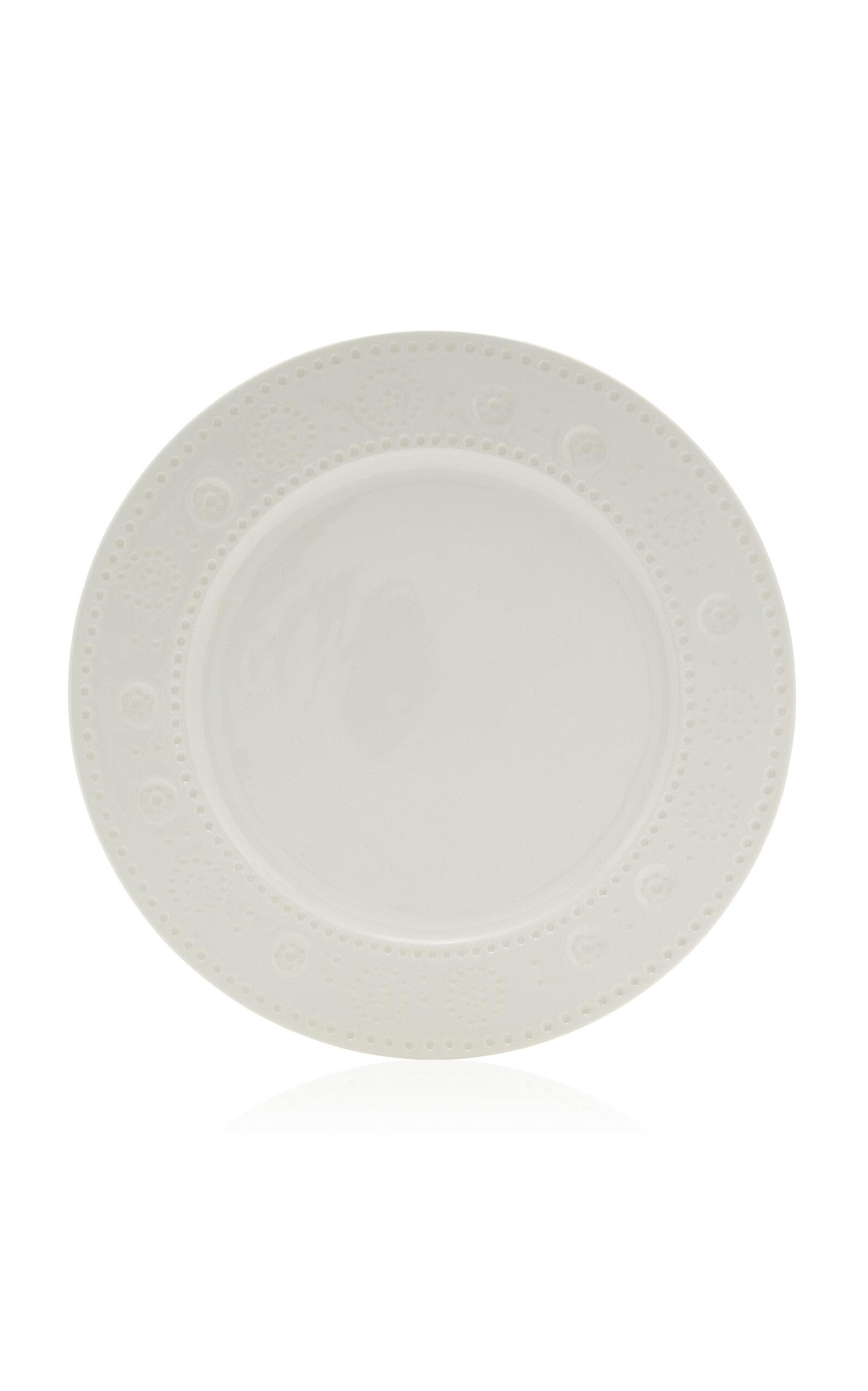 Moda Domus - Exclusive La Isla Set-of-Four Ceramic Dinner Plates - White - Moda Operandi by MODA DOMUS
