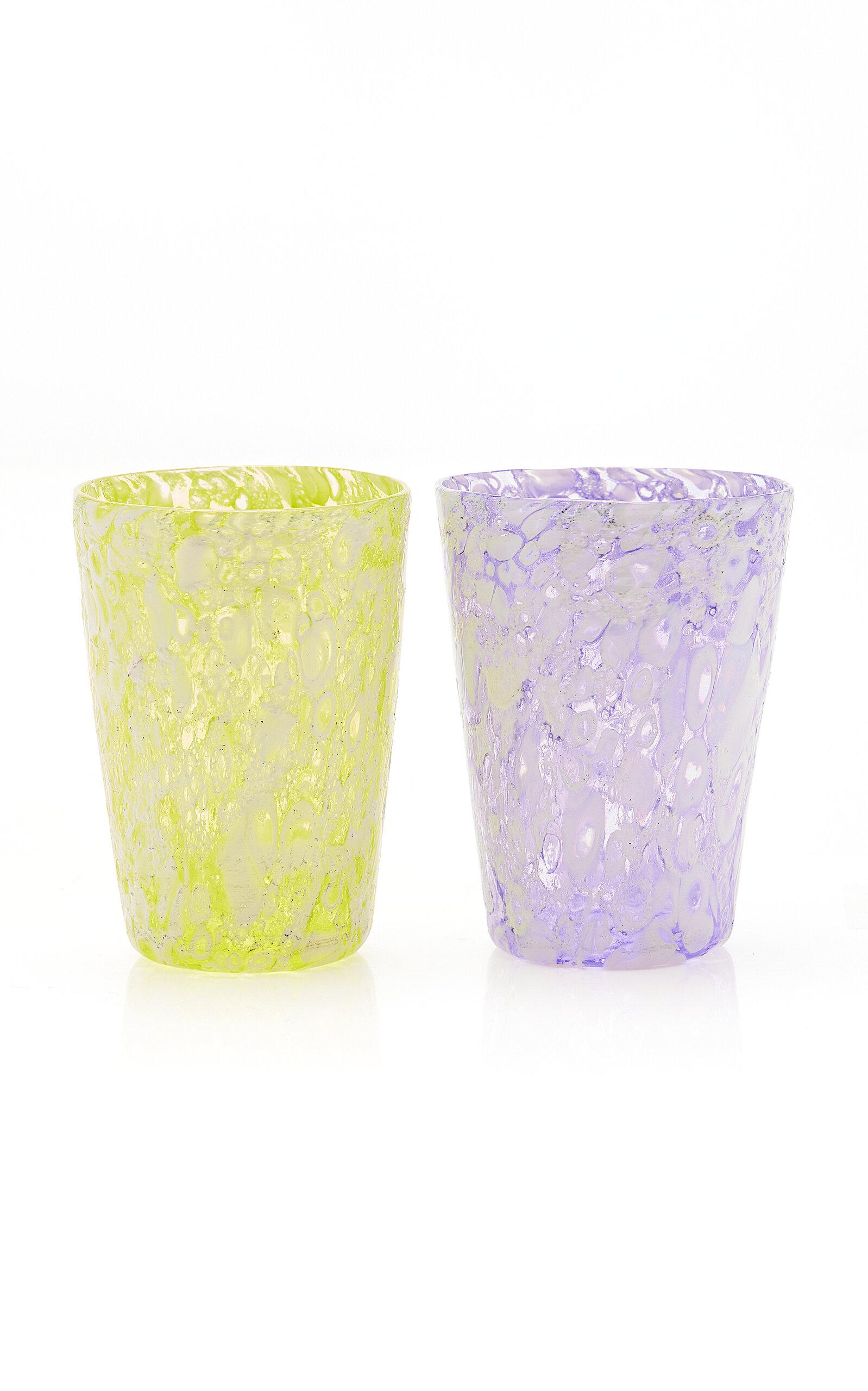 Moda Domus - Exclusive La Isla Set-of-Two Murano Glass Tumblers - Multi - Moda Operandi by MODA DOMUS