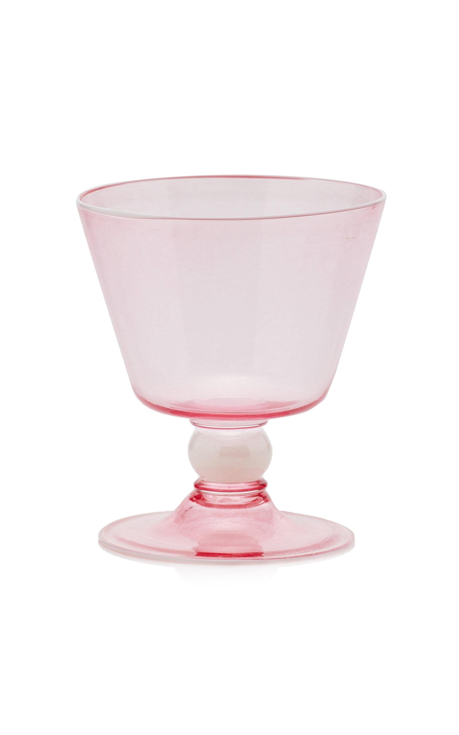 Moda Domus - Footed Wine Glass - Pink - Moda Operandi by MODA DOMUS