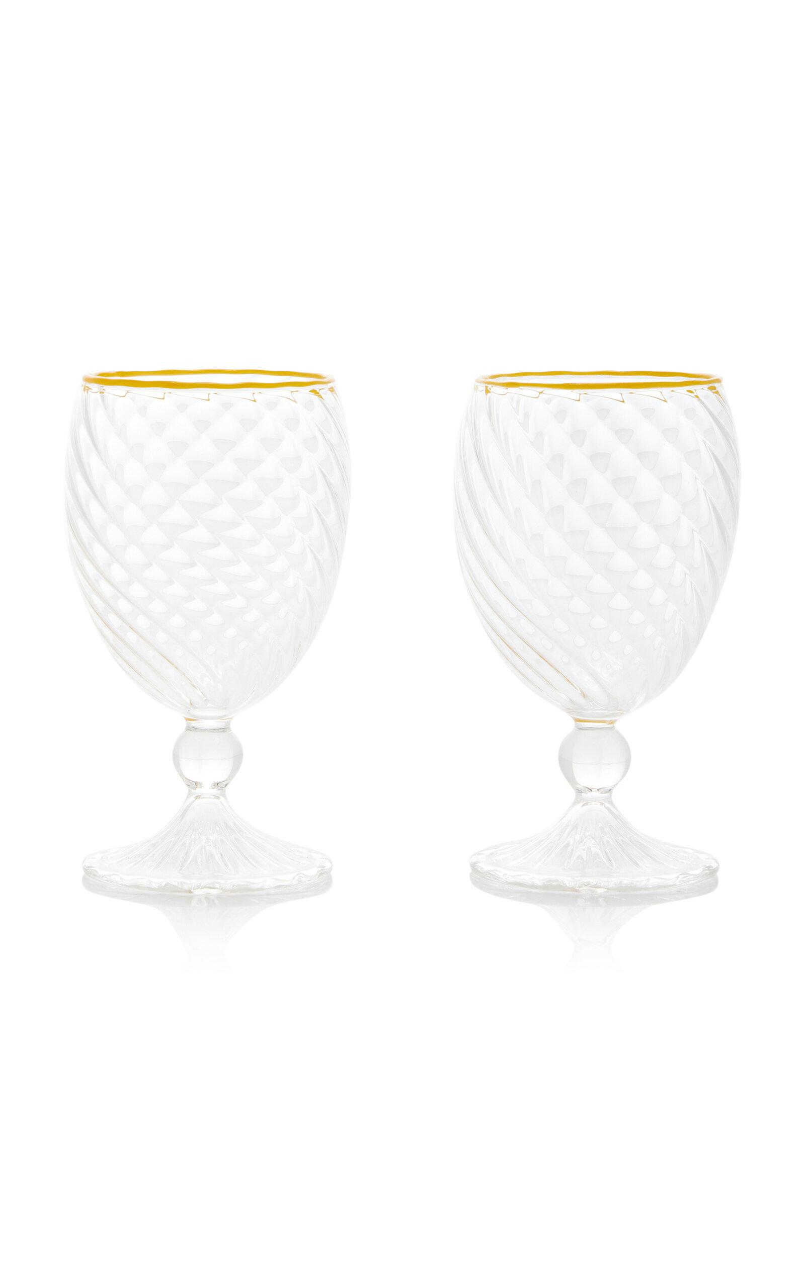 Moda Domus - Nucleo Set-of-Two Water Glasses - Yellow - Moda Operandi by MODA DOMUS