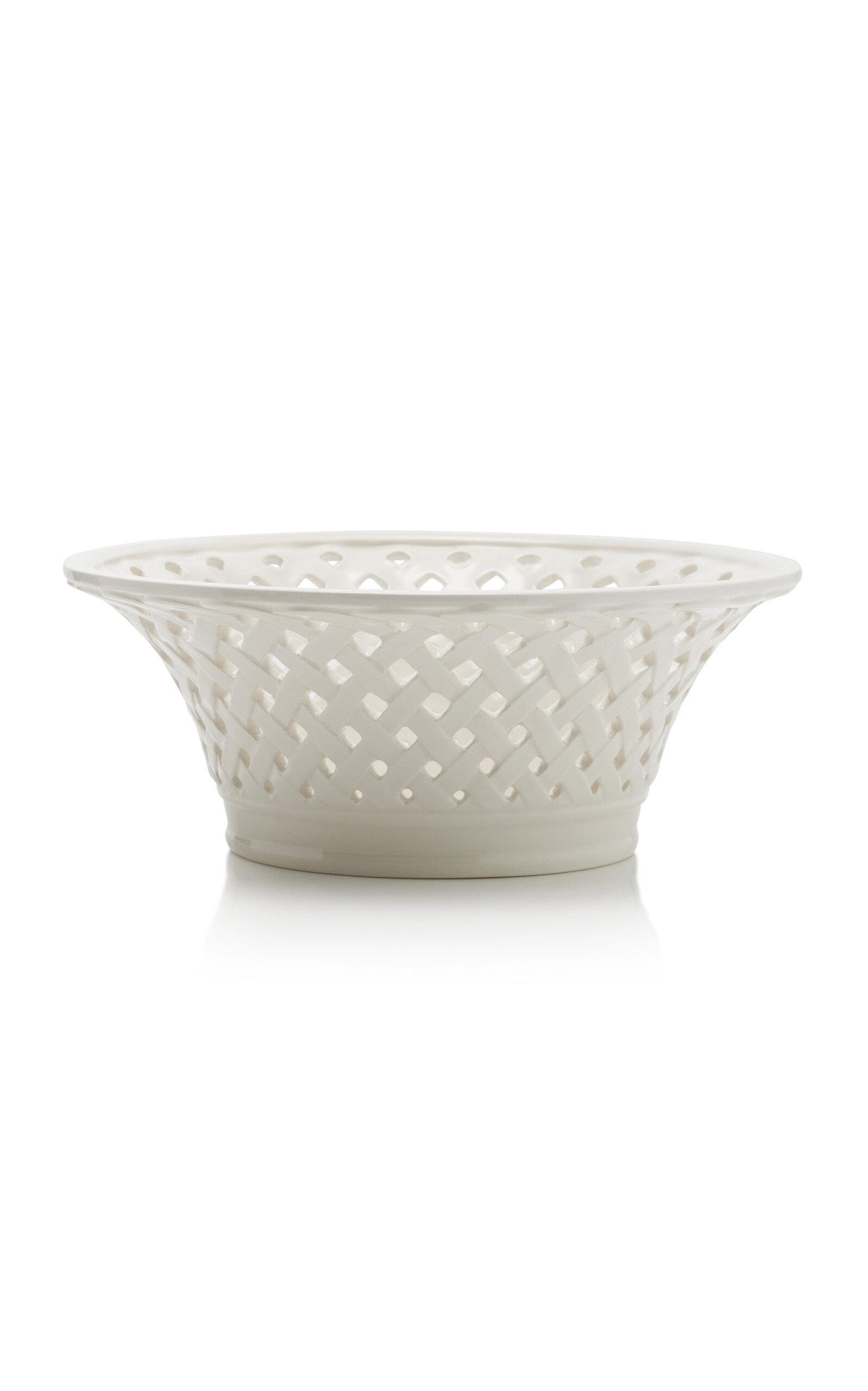 Moda Domus - Openwork Creamware Bowl - White - Moda Operandi by MODA DOMUS