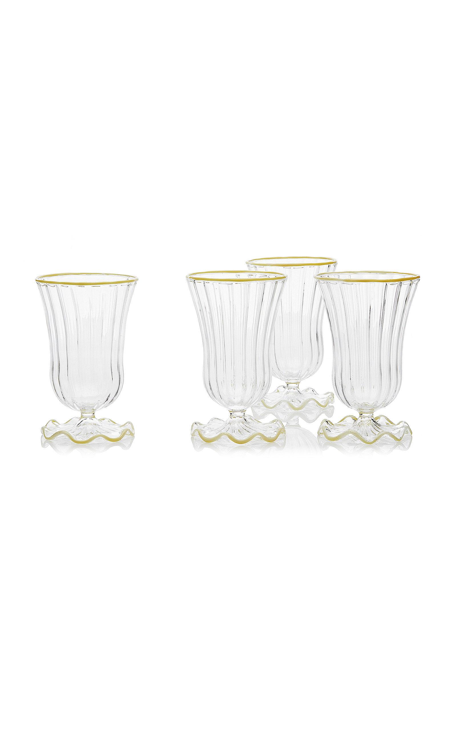 Moda Domus - Set-Of-Four Water Glasses - Yellow - Moda Operandi by MODA DOMUS