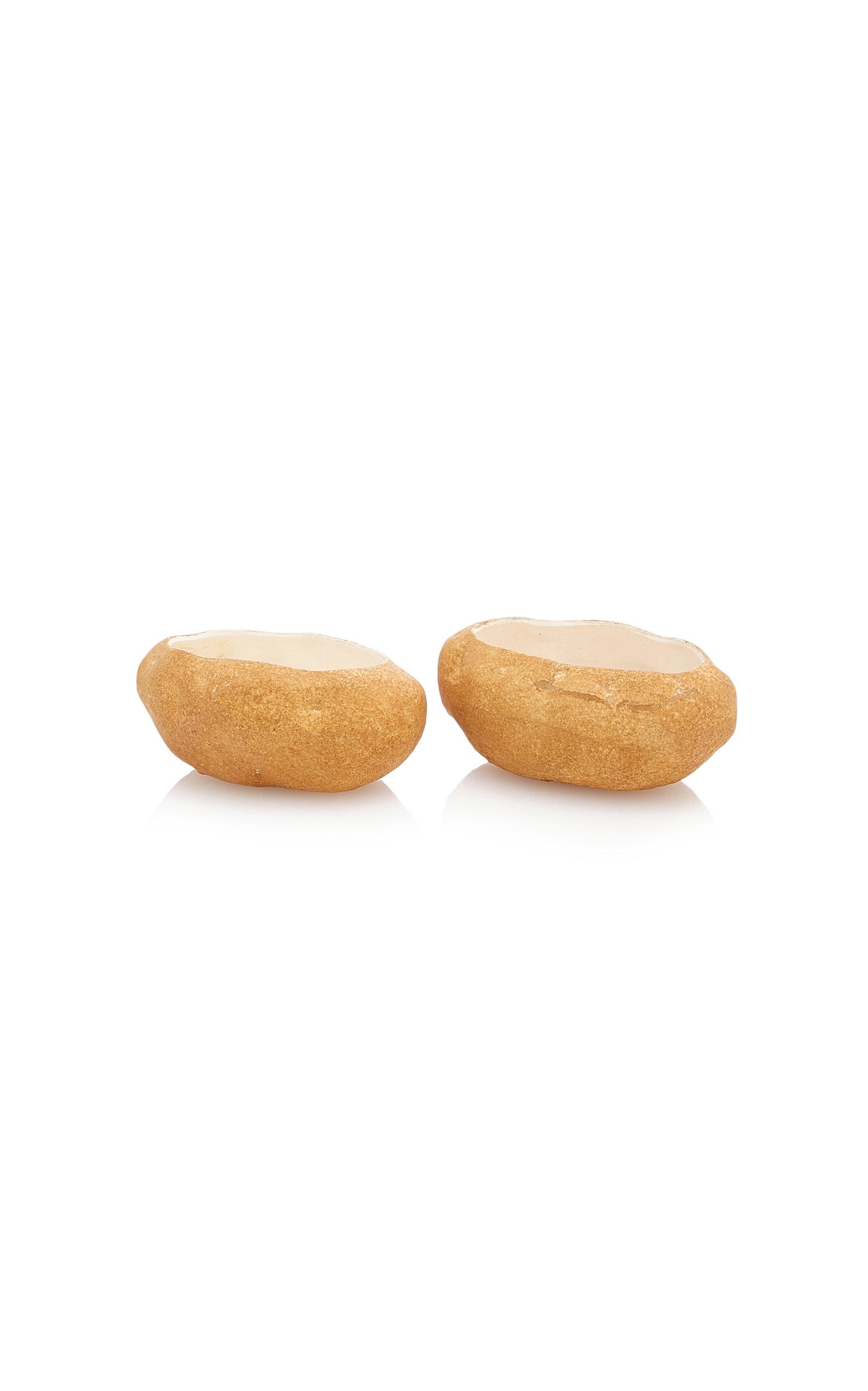 Moda Domus - Set-of-Two Ceramic Potato Bowls - Neutral - Moda Operandi by MODA DOMUS