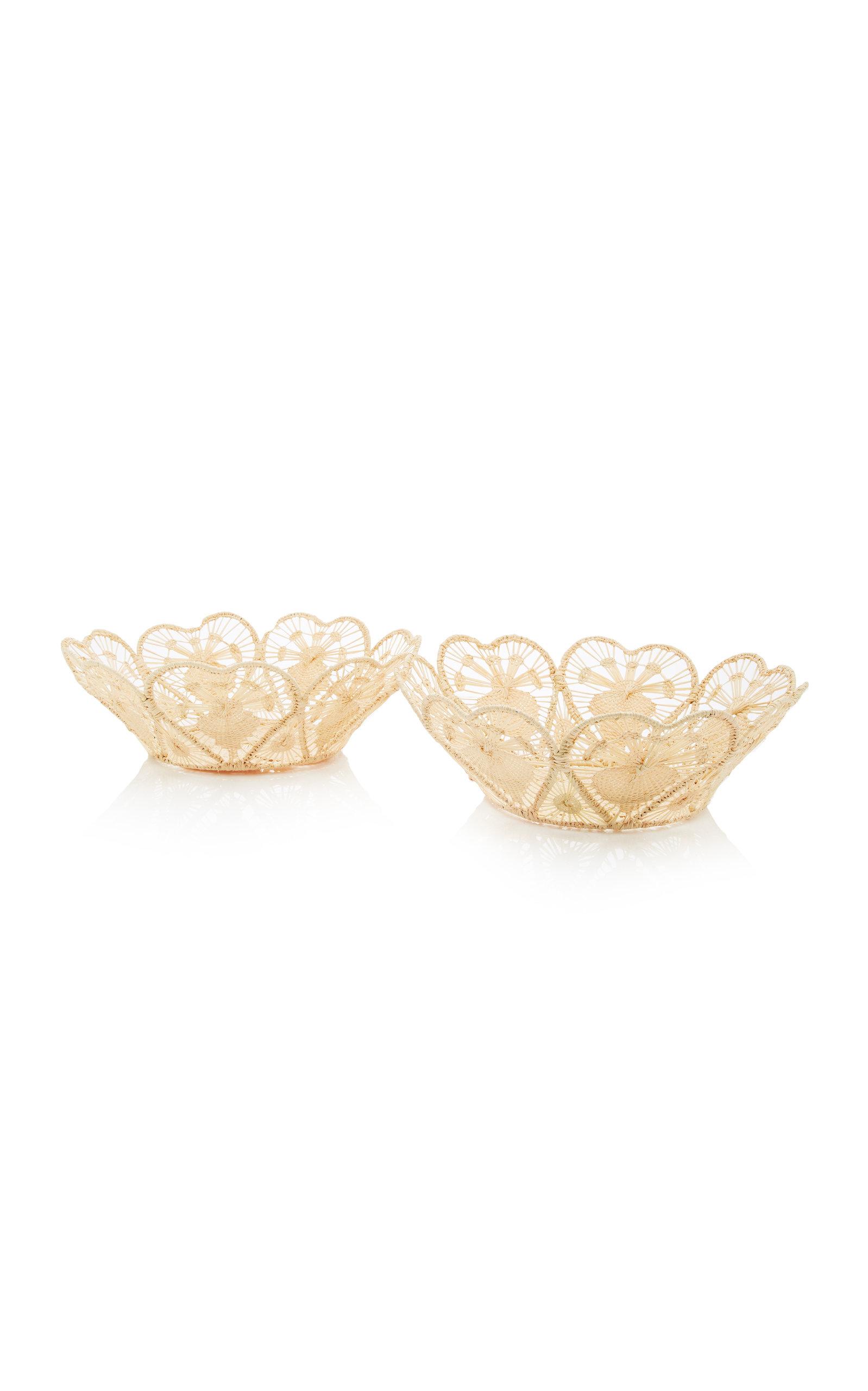 Moda Domus - Set-of-Two Large Wicker Bowls - Neutral - Moda Operandi by MODA DOMUS