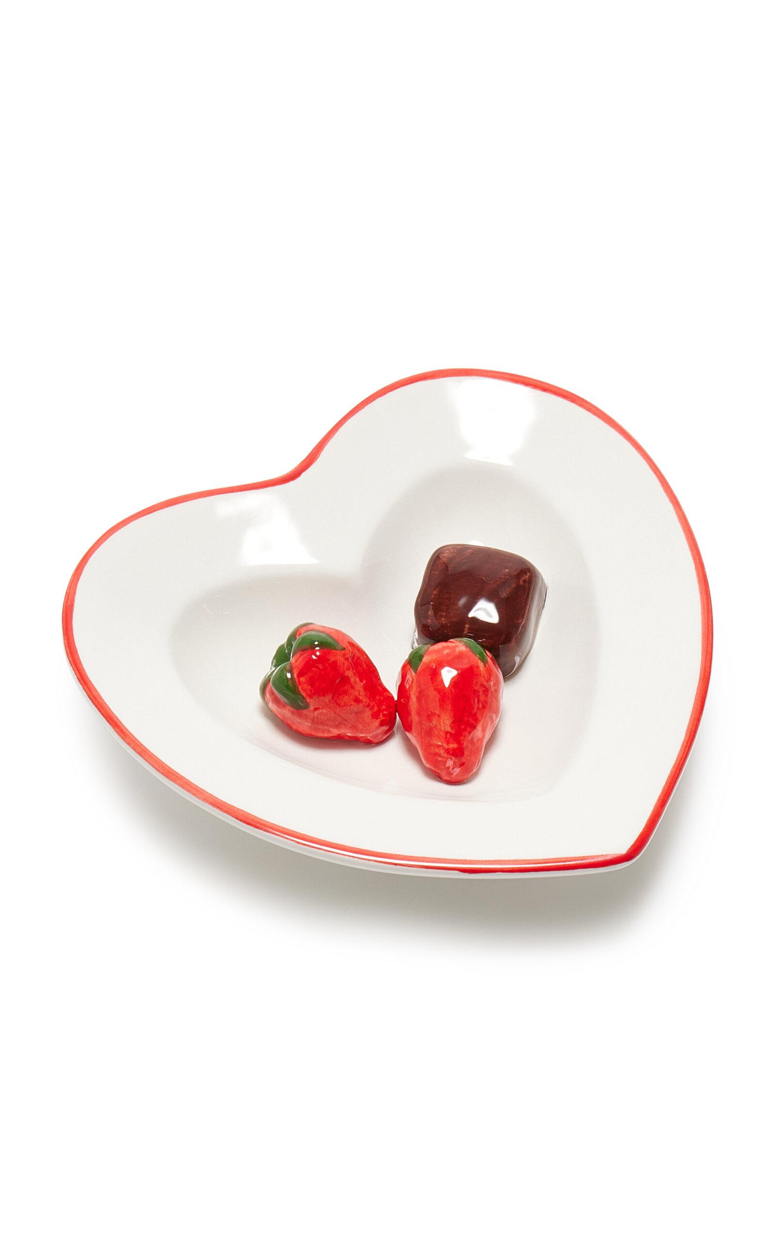 Moda Domus - Trompe l’Oeil Ceramic Heart Dish - Multi - Moda Operandi by MODA DOMUS