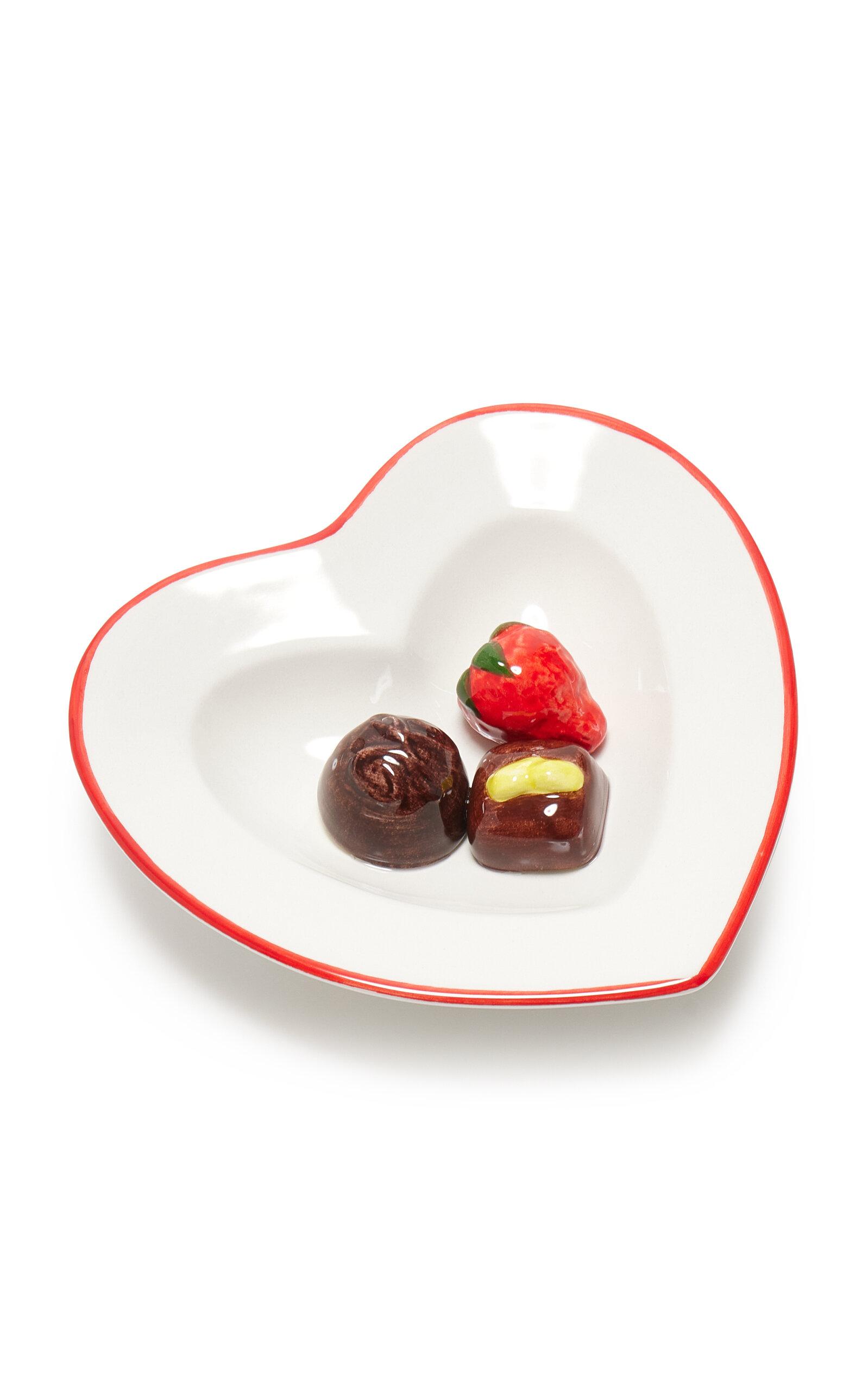 Moda Domus - Trompe l’Oeil Ceramic Heart Dish - Multi - Moda Operandi by MODA DOMUS