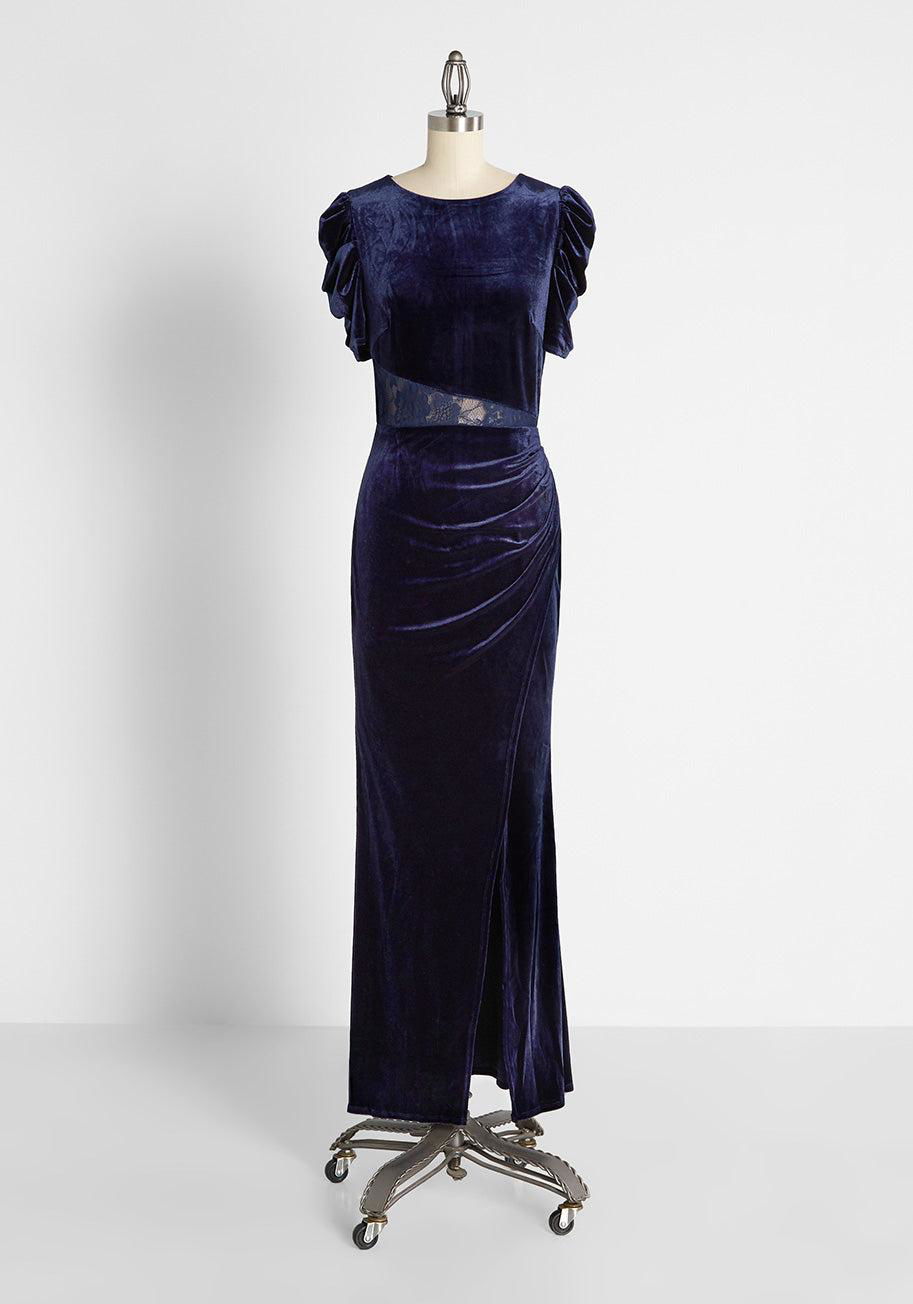 ModCloth Dauntless and Daring Velvet Maxi Dress by MODCLOTH