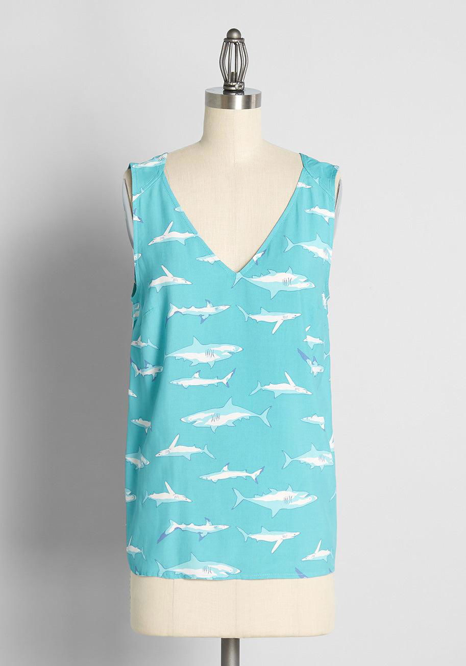 ModCloth Double the Fun V-Neck Tank Top by MODCLOTH
