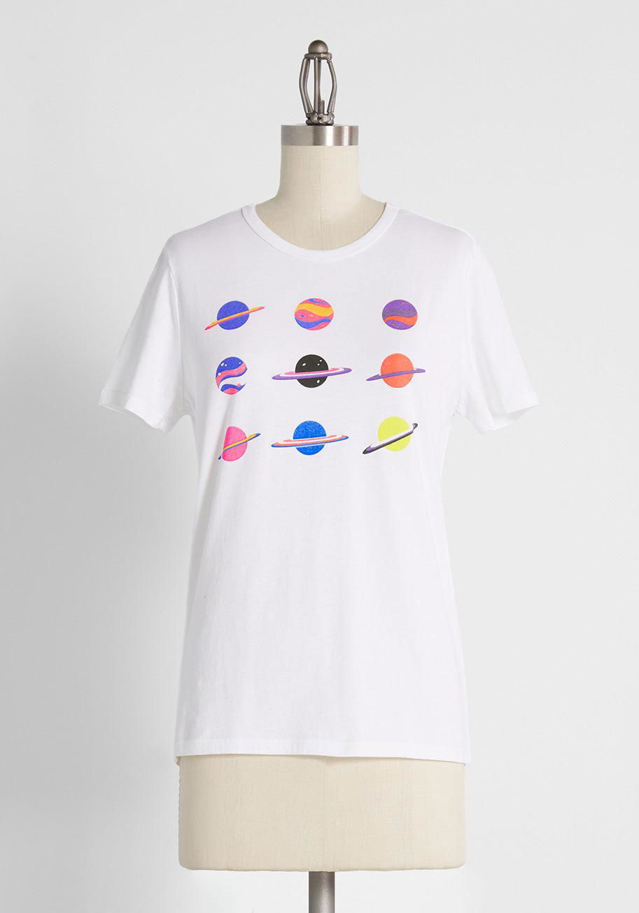 ModCloth From the Same Universe Planets Graphic T-Shirt by MODCLOTH