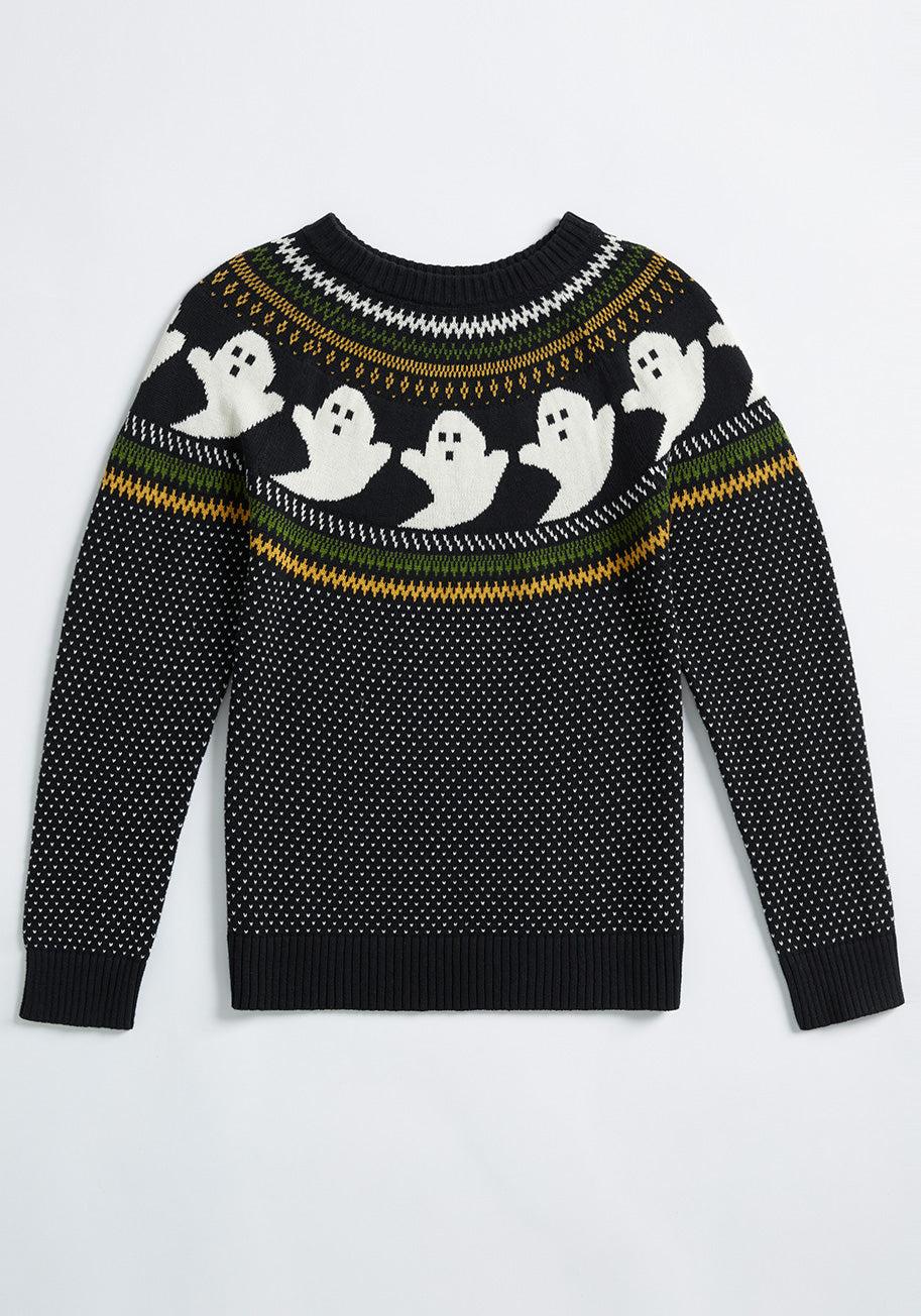 ModCloth However It Ghosts Fair Isle Pullover Top by MODCLOTH ModCloth However It Ghosts Fair Isle Pullover Top by MODCLOTH