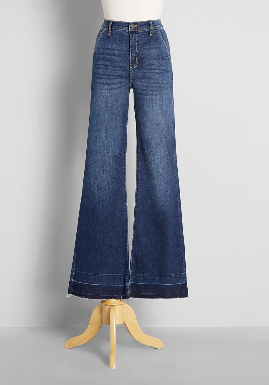 ModCloth Never Let You Down Wide-Leg Jeans by MODCLOTH
